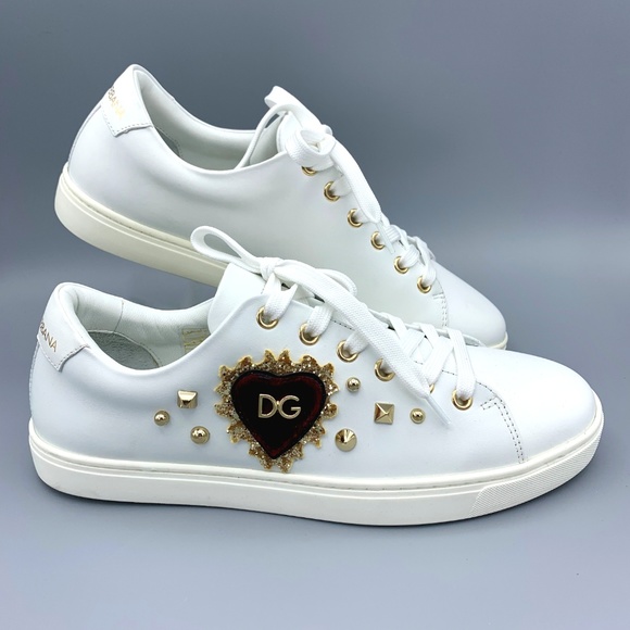 NIB DOLCE & GABBANA Heart Portofino Sneakers - Picture 5 of 14